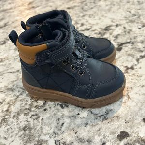 toddler boys cat & jack boots, navy size 5c
